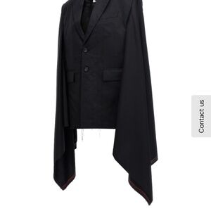 Commes des garcons NWT  Junya Watanabe Frayed Hem Wide Sleeved Cape